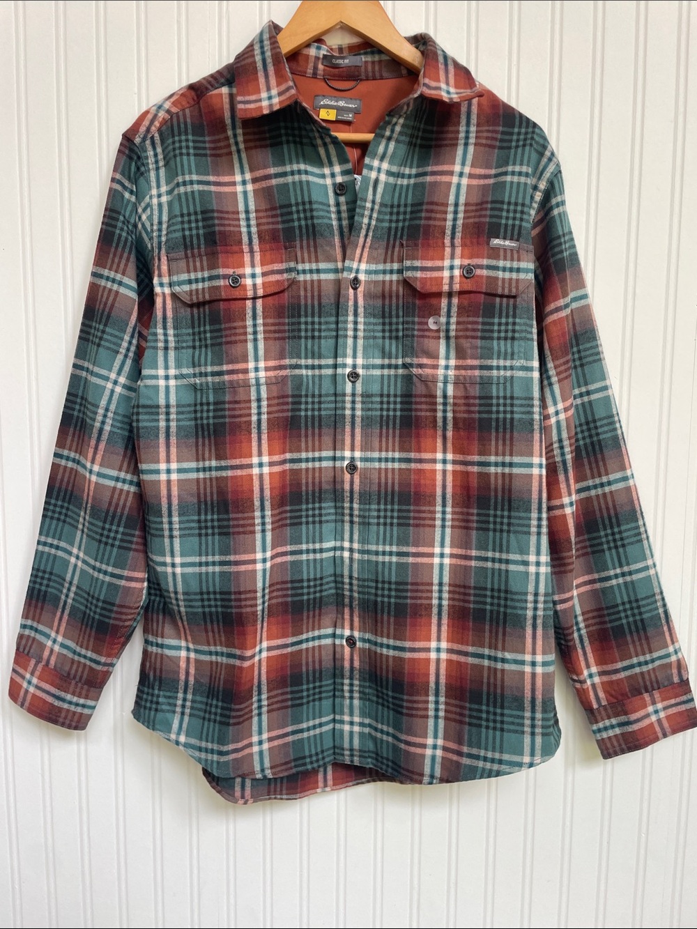 Men's Eddie Bauer Travex Expedition Performance Flannel Shirt NWT Size Medium